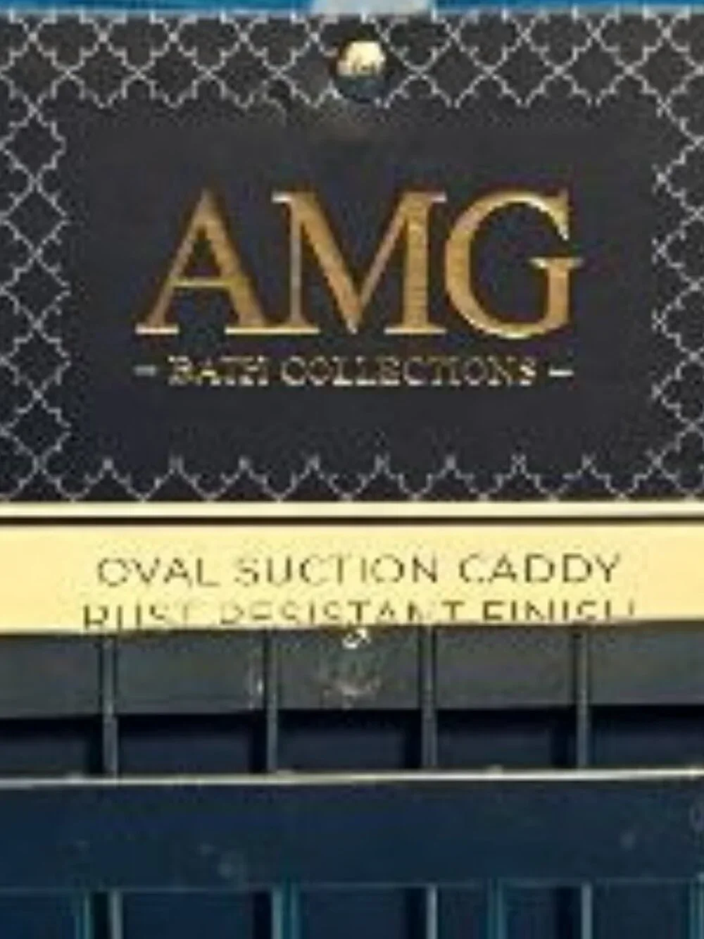 NEW AMG BATH COLLECTIONS OVAL SUCTION CADDY CHROME COLOR & RUST RESISTANT FINISH